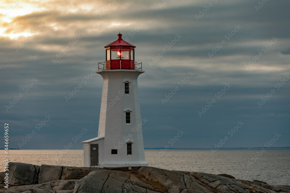 Travel destination Peggys Cove Lighthouse Nova Scotia Canada