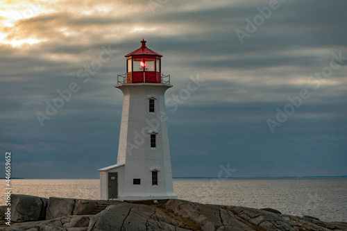 Travel destination Peggys Cove Lighthouse Nova Scotia Canada