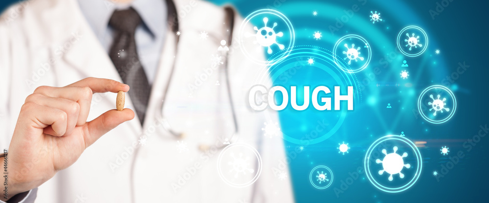 Doctor giving pill, virus concept Doctor giving pill, virus concept