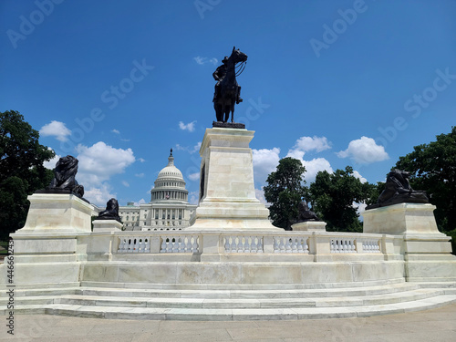 U. S. Capitol Building from the Union Square, Ulysses Grant Monument photo