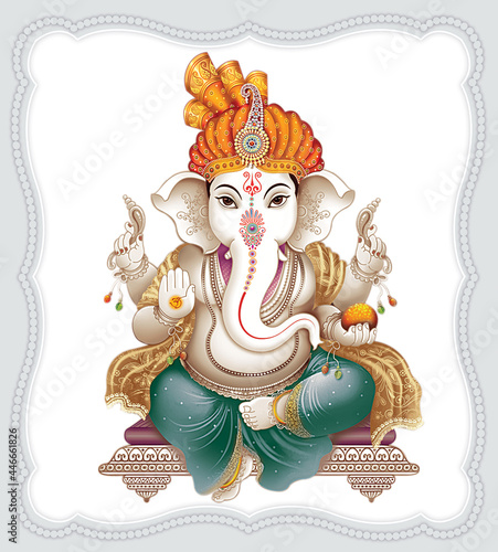 Foto High Resolution Indian Gods Ganesha Digital Painting