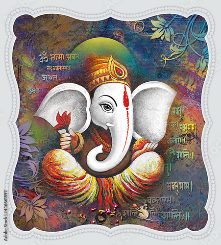 Photography High Resolution Indian Gods Ganesha Digital Painting