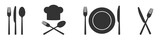 Fork knife and spoon restaurant gastronomy icons
