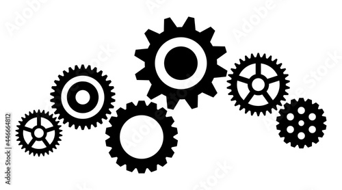 Different gears vector illustration icons