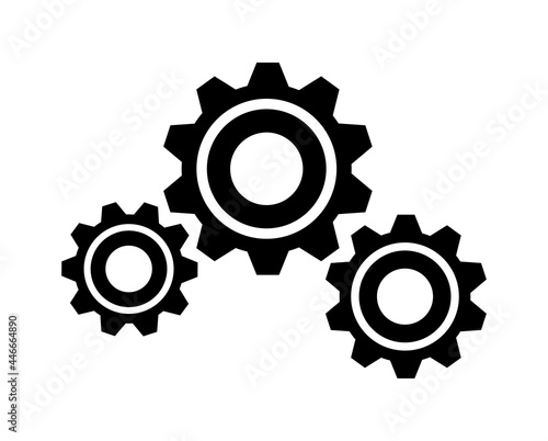 Setting gears symbol vector icon