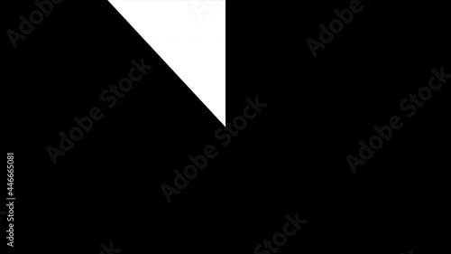 White colored background with black clockwise and anticlockwise movement. Black and white universal film countdown in high resolution 4k.
 photo