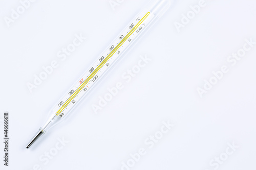 Clinical thermometer isolated on white background,No thermometer on a white background.