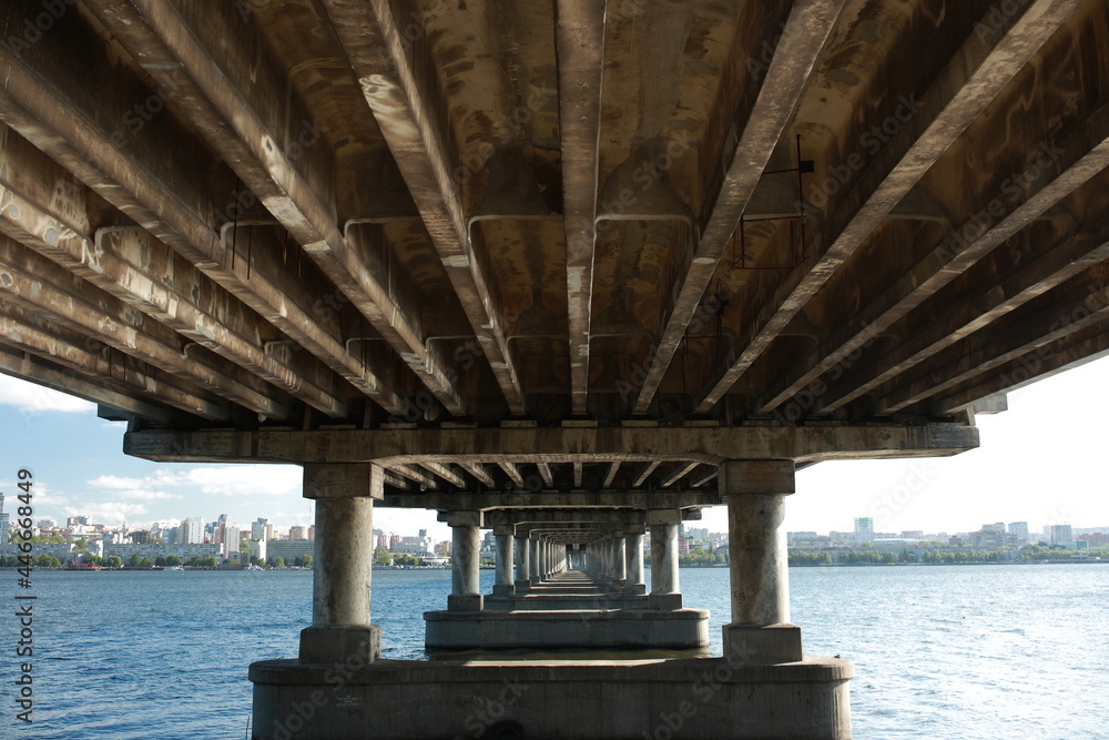 A bridge over a body of water