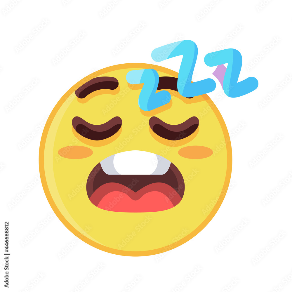 Isolated emoji face sleeping icon Vector illustration Isolated emoji face sleeping icon Vector illustration