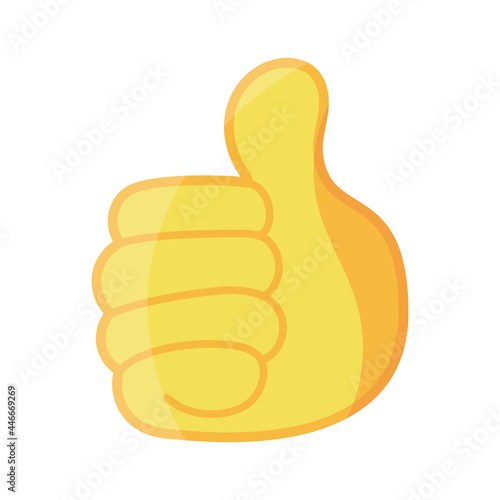 Isolated thumb up hand emoji Vector illustration