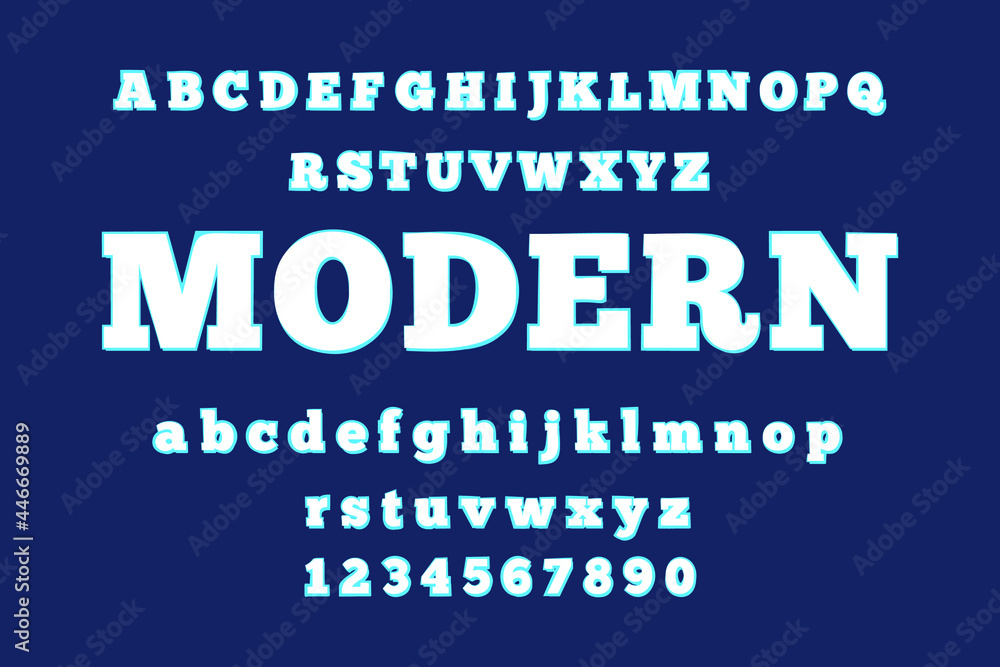 Obraz premium Technology Alphabet Font A to Z