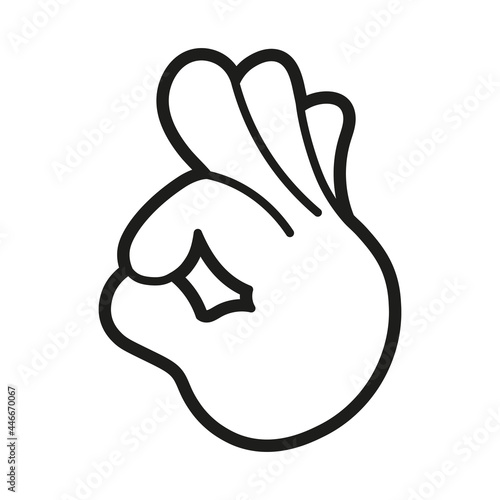 Isolated ok hand emoji icon Vector illustration