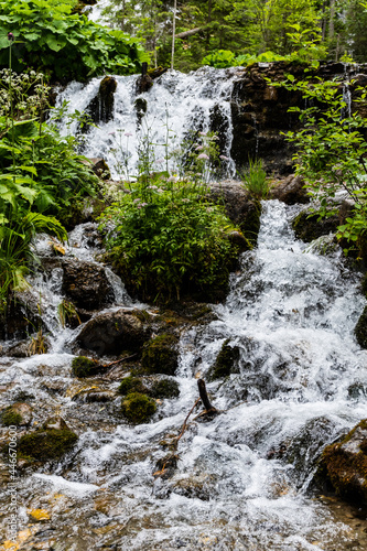 7 springs waterfall (cascada 7 izvoare), Bucegi mountains, Romania. photo