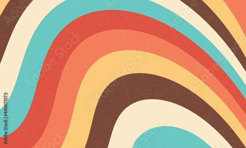 Colourful retro groovy background. Abstract textured wavy wallpaper pattern design.