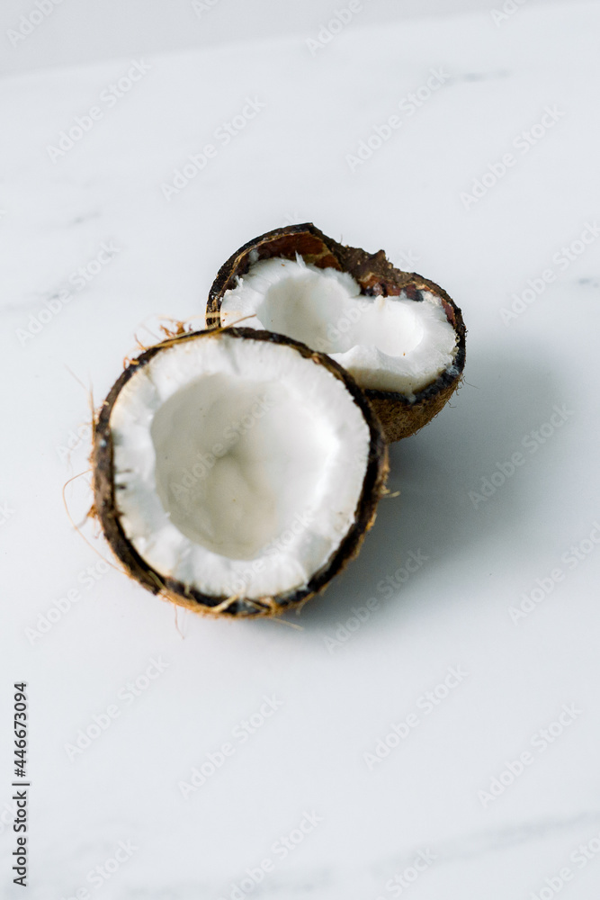 Whole Coconut Cut in Half Whole Coconut Cut in Half