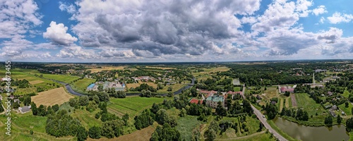 Monastery in the countryside - photo from the drone