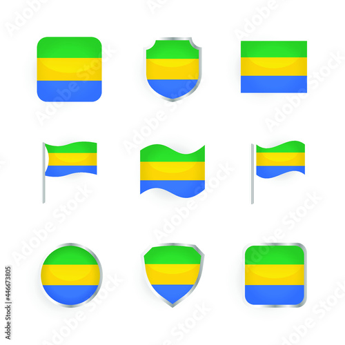 Gabon Flag Icons Set Free Download Gabon Flag Icons Set - GFXLoad