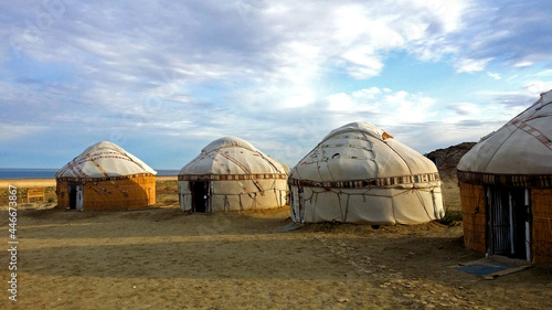 Yurts by the Aral Sea, Uzbekistan, 2019 photo