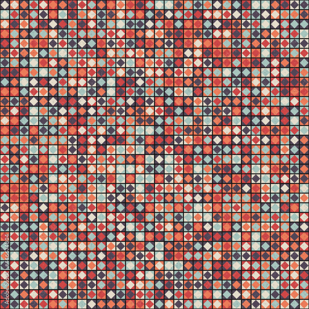 Fototapeta premium Abstract Geometric Pattern generative computational art illustration