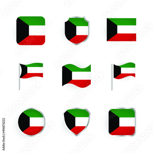 Free Download Kuwait Flag Icons Set - GFXLoad