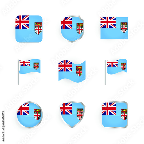 Fiji Flag Icons Set