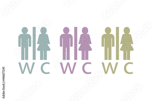 female and male toilet icon on a white background,vector illustration