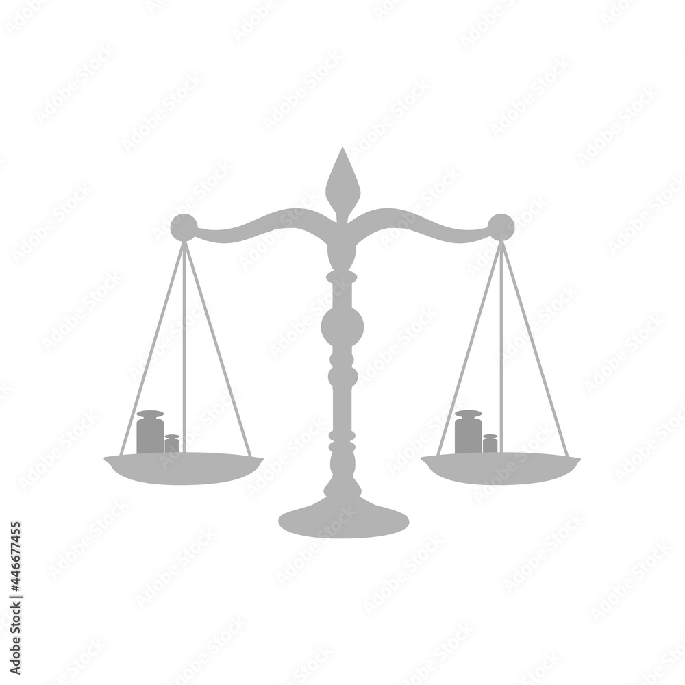 scales icon on white background, vector illustration scales icon on white background, vector illustration