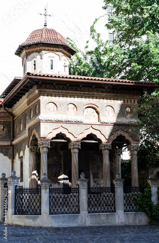 Stavropoleos monastery, Bucharest, Romania. photo