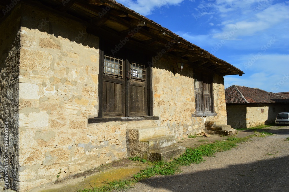 an abandoned old stone house in the village an abandoned old stone house in the village