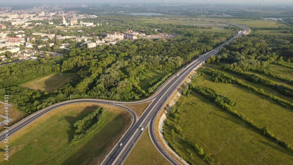 aerial view of highway aerial view of highway