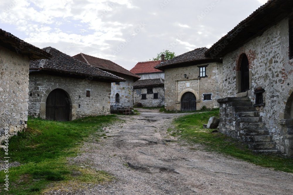 a street in an old abandoned village