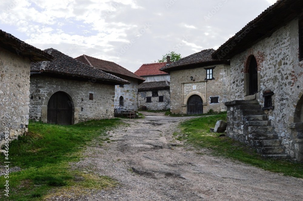 a street in an old abandoned village a street in an old abandoned village