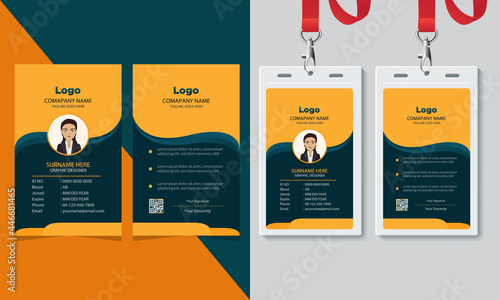 Corporate office ID card design template
