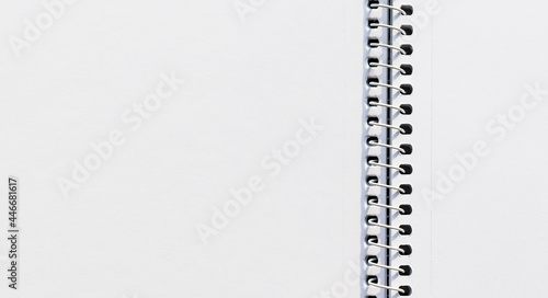 White sheets of a stitched drawing album
