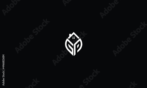 LETTERS GP Real Estate Vector Logo Design KEY HOME OR  DESIGN