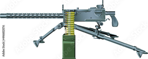 military automatic machine gun 