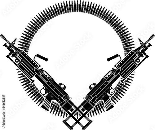 military automatic machine gun 