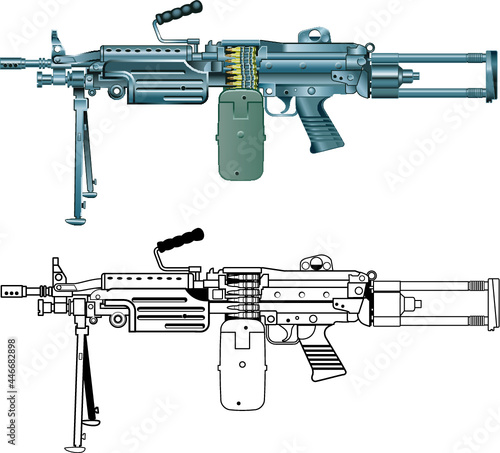 military automatic machine gun 