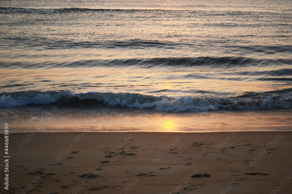 a beautiful sunset on a beach