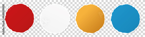 vector torn paper banner with ripped edges with space for your text on transparent background