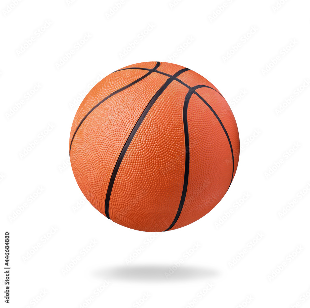 New orange basketball ball isolated on white