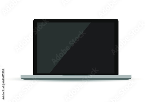 aptop isolate blank screen display mockup pc vector