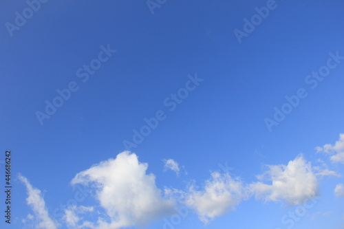 爽やかな青い空と白い雲