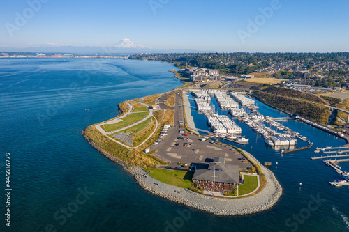 Large Panoramic View of Seattle and I-5 Bridge Lake Union Washington State