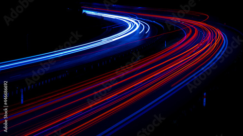 lights of cars with night. © Remigiusz
