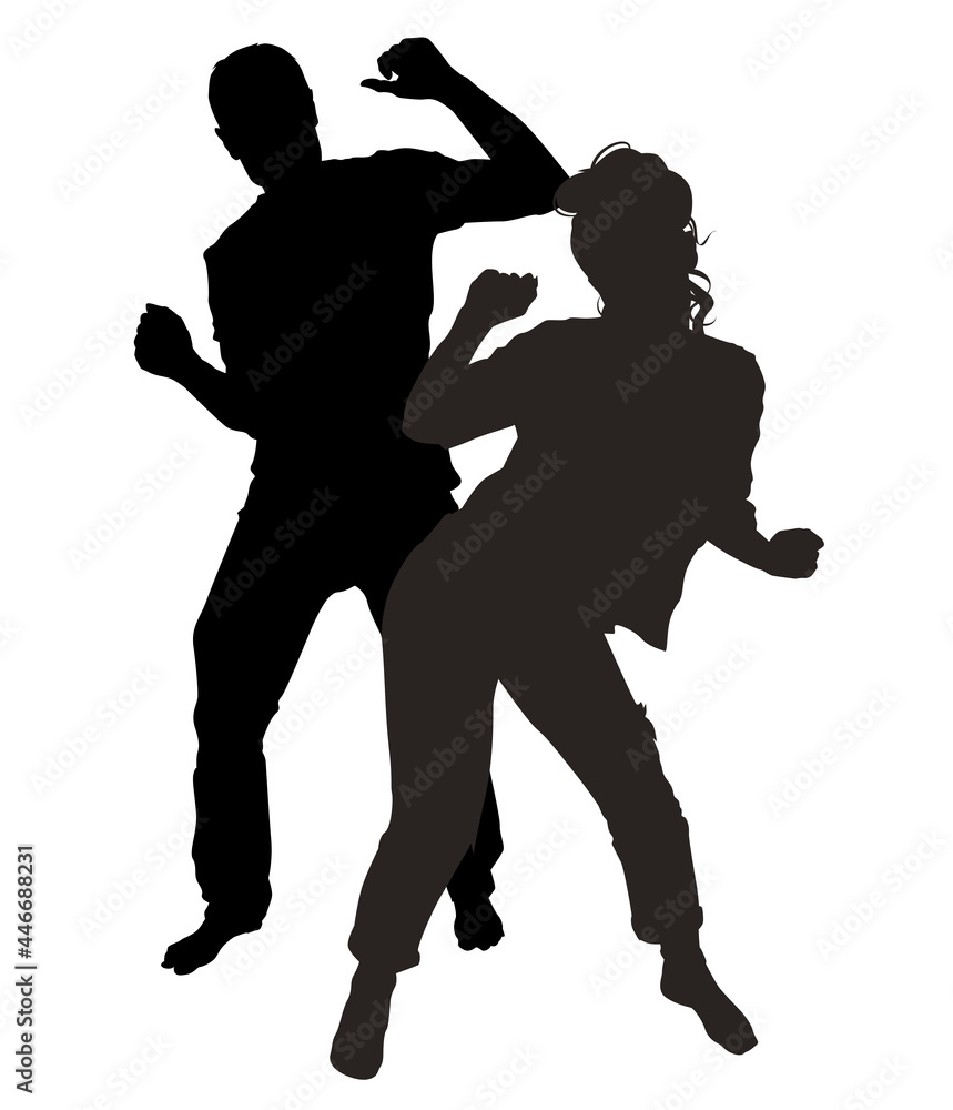 dancing men and women vector