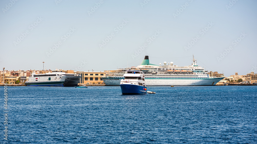 many ships in the Hkrgada Marina in the Red Sea many ships in the Hkrgada Marina in the Red Sea