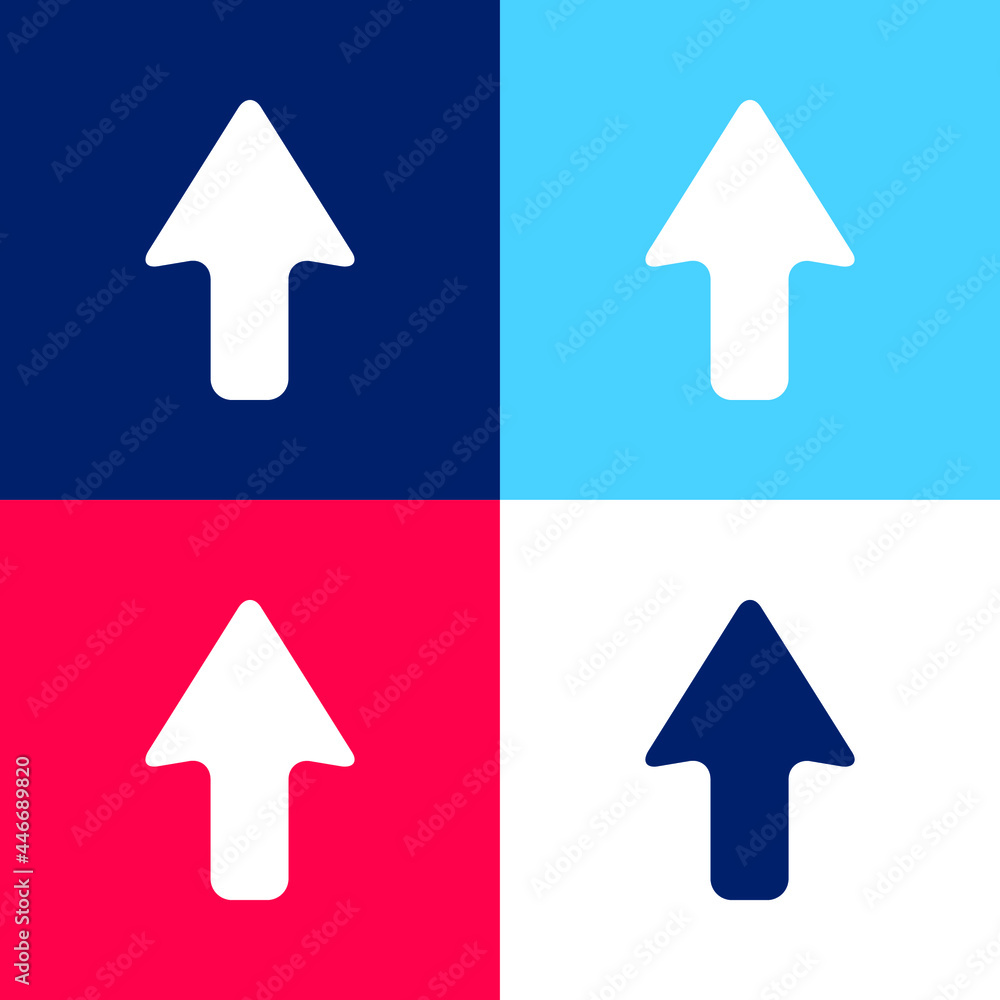 Arrow Up blue and red four color minimal icon set Arrow Up blue and red four color minimal icon set