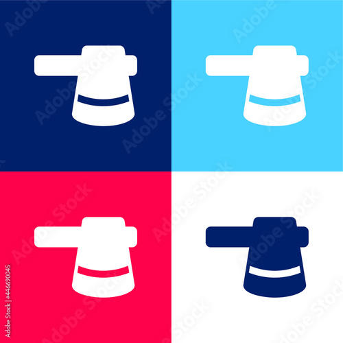 Ax blue and red four color minimal icon set