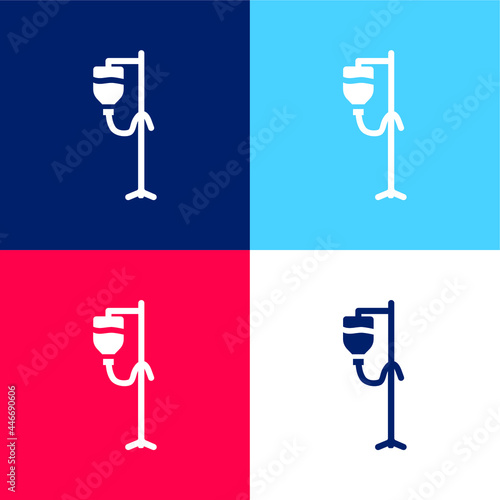 Blood Transfusion blue and red four color minimal icon set